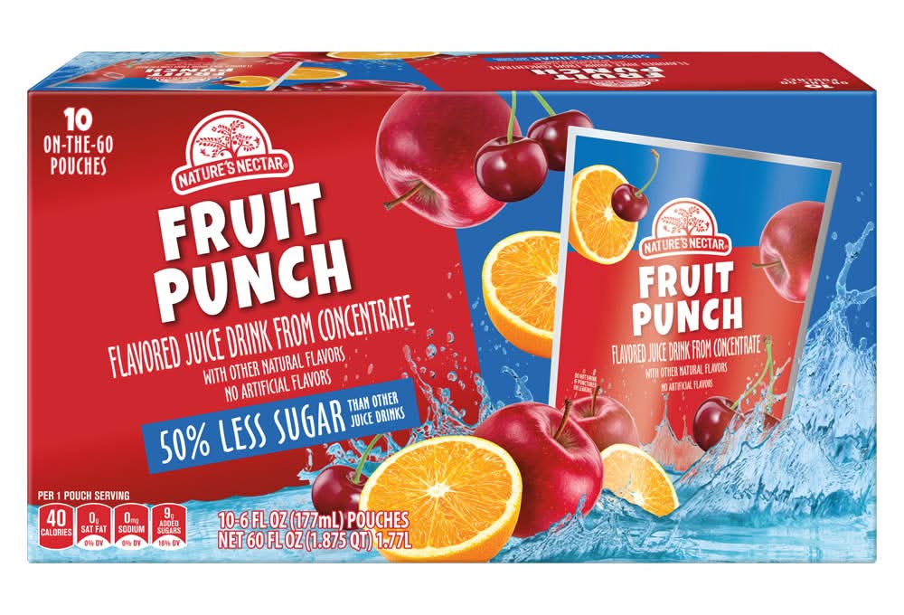 Nature's Nectar Juice Drink From Concentrate, Fruit Punch (10 x 6 fl oz)