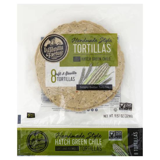 La Tortilla Factory Handmade Style Hatch Green Chile Tortillas (8 ct ...