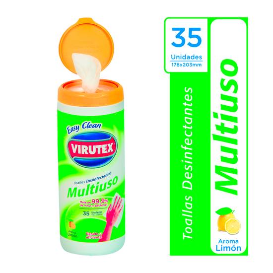 Toallitas Desinfectantes Multiuso Virutex, Aroma Fresh, 35 unid - Clean  Queen