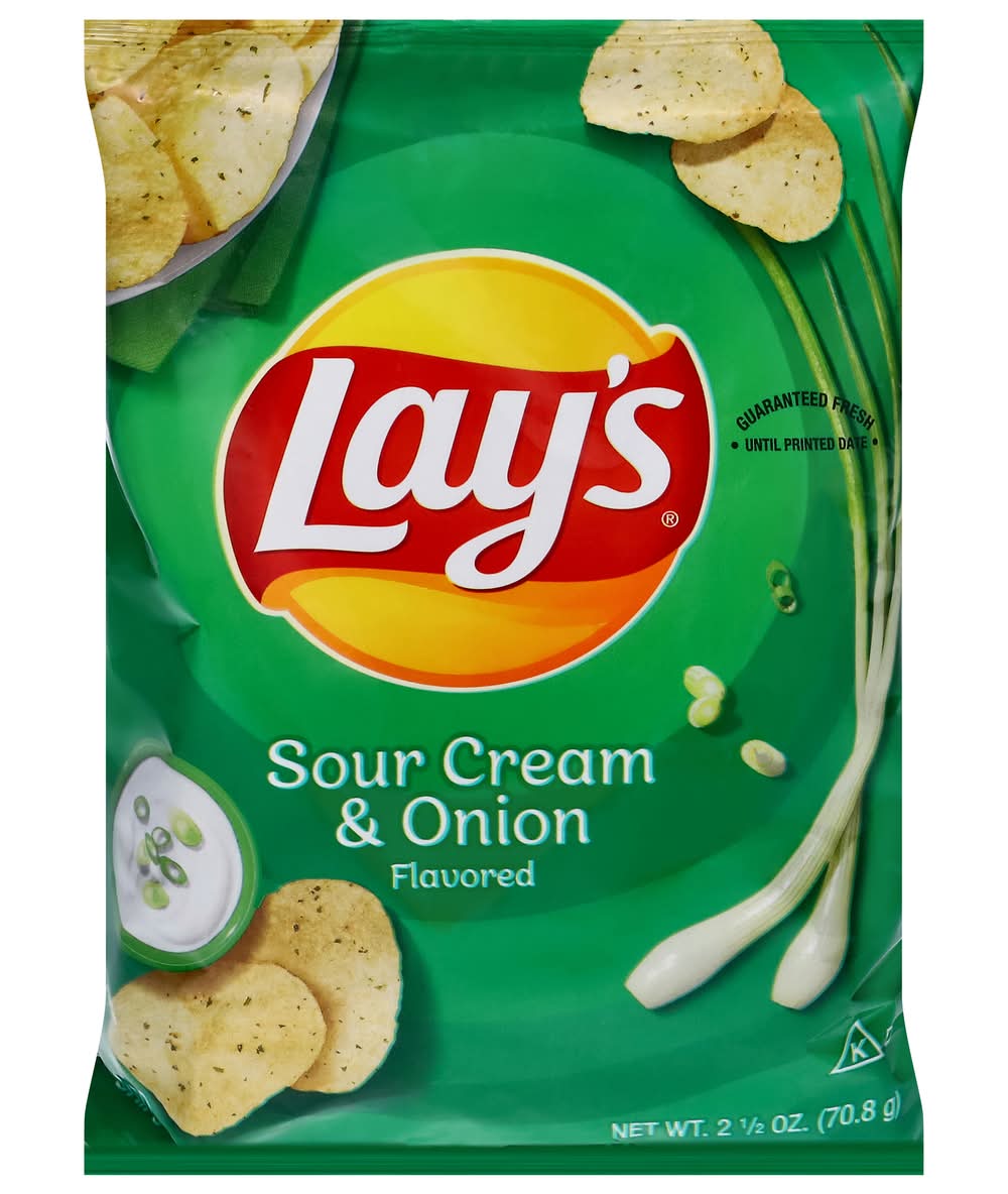 Lay's Potato Chips, Sour Cream & Onion (2.5 oz)