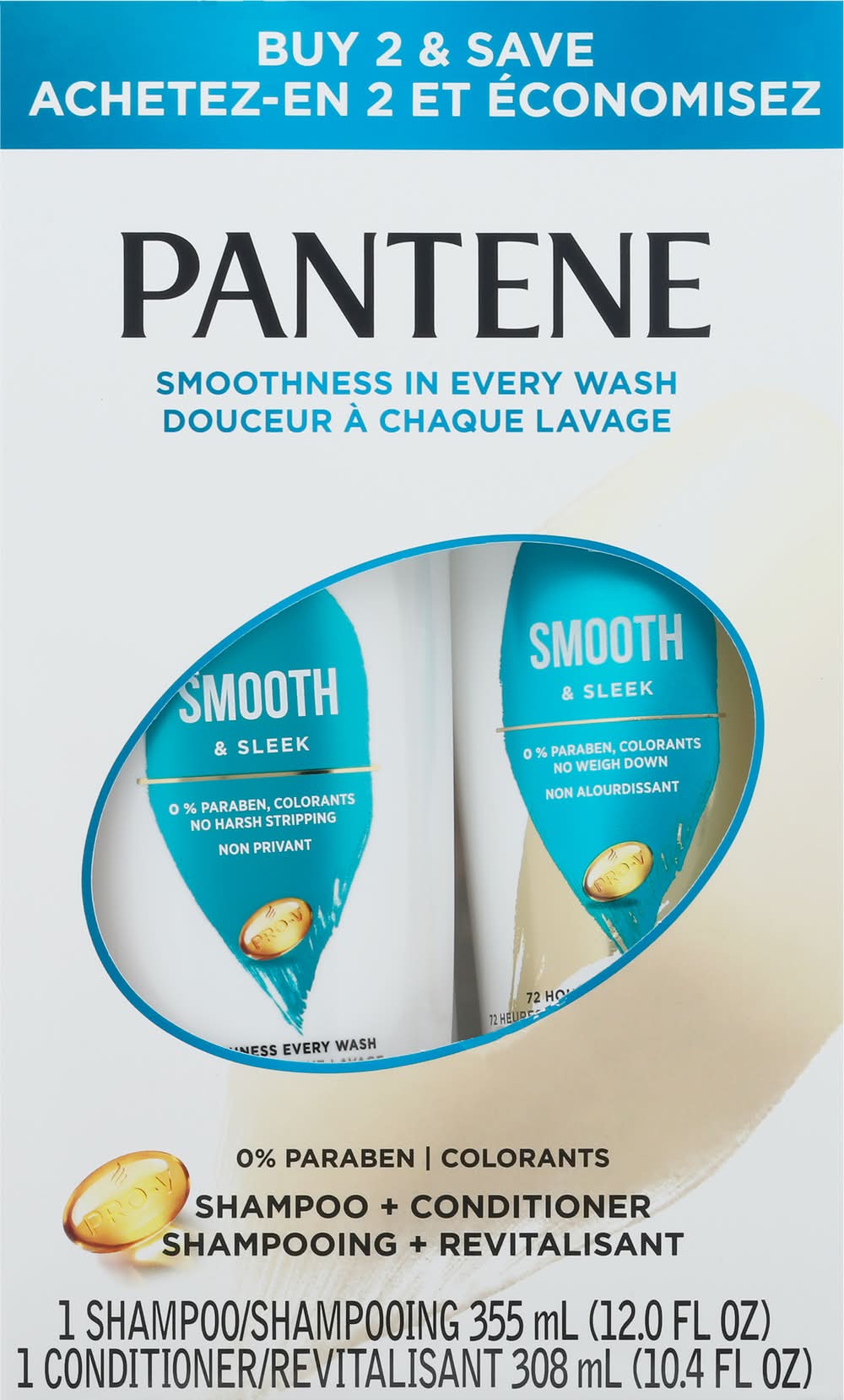 Pantene Shampoo + Conditioner (22.4 fl oz)