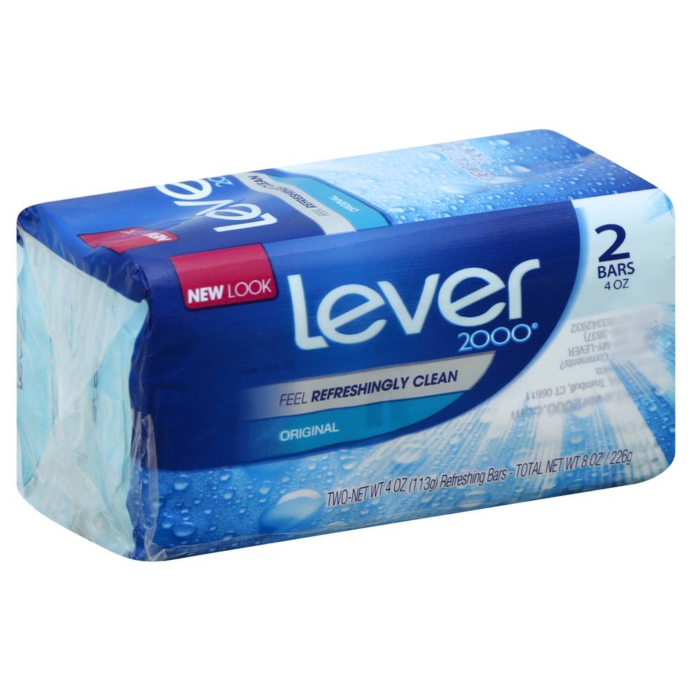 Lever 2000 Original Clean Rinsing Soap Bars (2 ct)