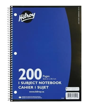 Hilroy 1 Subject Notebook (50 g)