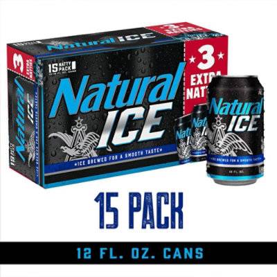 Natural Ice Beer (15 pack, 12 fl oz)