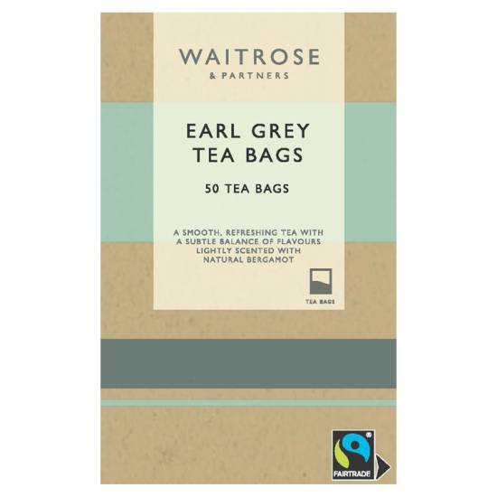 Waitrose & Partners Earl Grey Tea Bags  (50ct,125g)