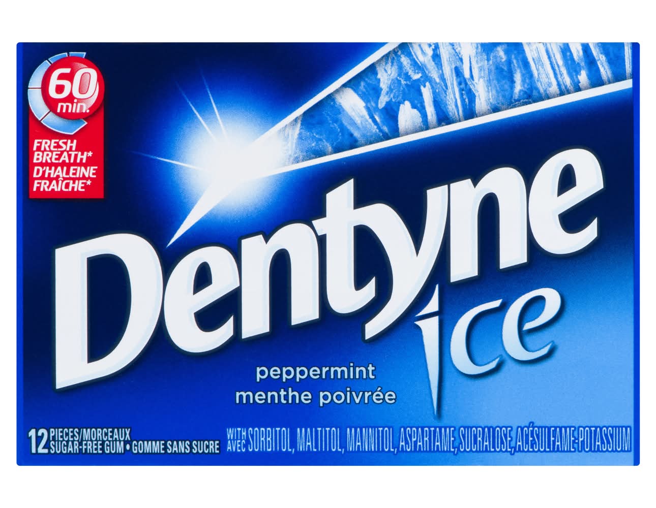 Dentyne Ice Gommes À Mâcher À La Menthe Poivrée 12 Un / Dentyne Ice Sugar-Free Gum Peppermint 12 Pieces EA