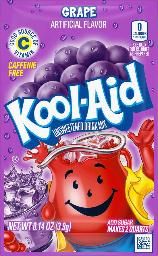 Kool-Aid Grape Artificially Flavor Unsweetened Drink Mix (0.14 oz)