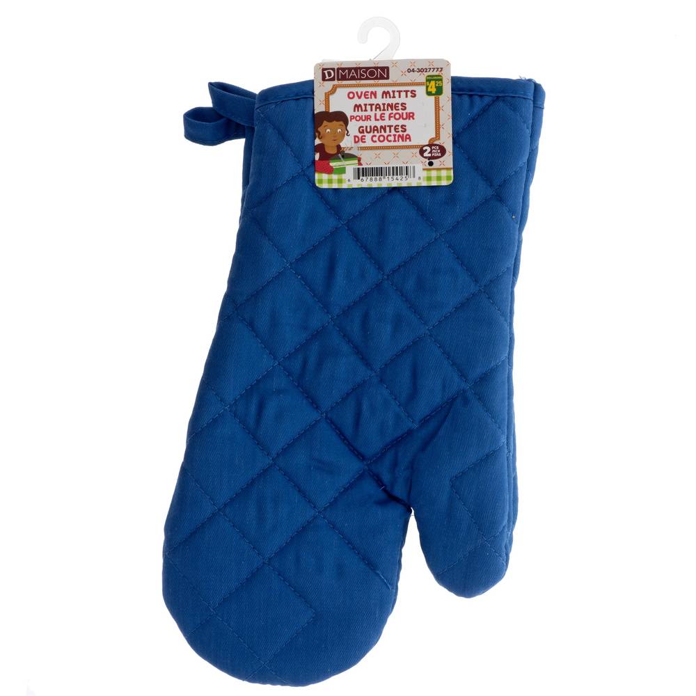 Solid Color Quilted Oven Mitts