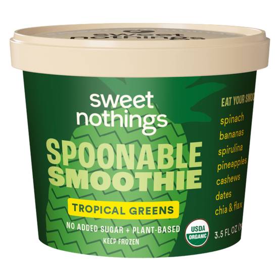 Order Sweet Nothings Smoothie Cup - Tropical Greens 3.5oz food online from Everyday Needs By Gopuff store, Fairfield on bringmethat.com