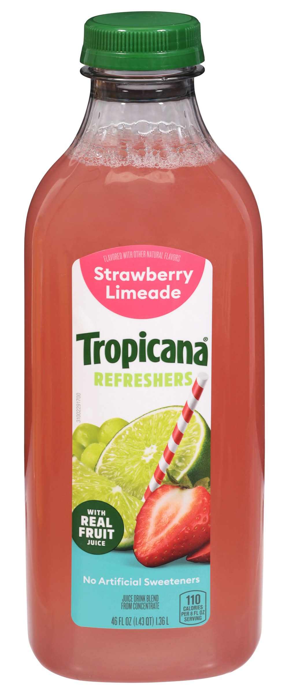 Tropicana Refreshers Limeade, Strawberry (46 fl oz)