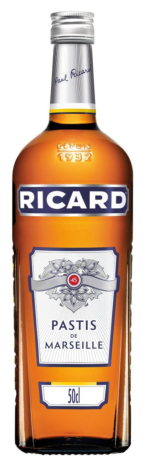 Anisé pastis de Marseille RICARD - la bouteille de 50cL