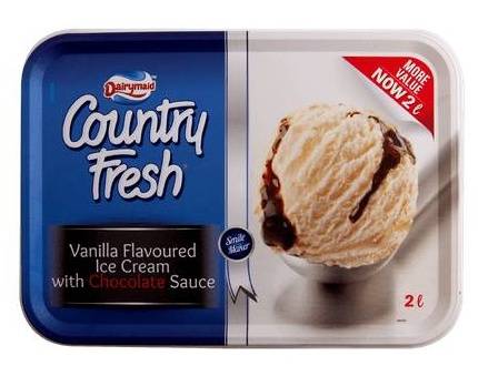 Country Fresh Ice Cream - Vanilla with Chocolate Sauce 2L