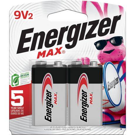 Energizer 9V Max Batteries (2 ct)