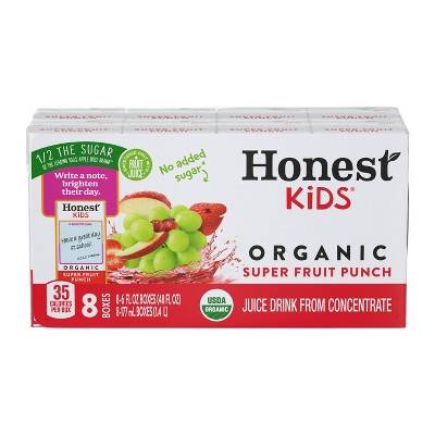 Honest Kids Organic Juice Drink, Super Fruit Punch (8 x 6 fl oz)