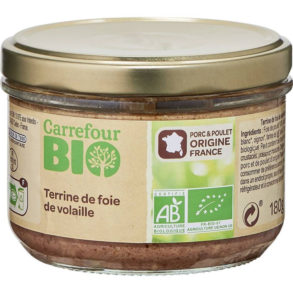 Carrefour Bio - Terrine bio de foie de volaille