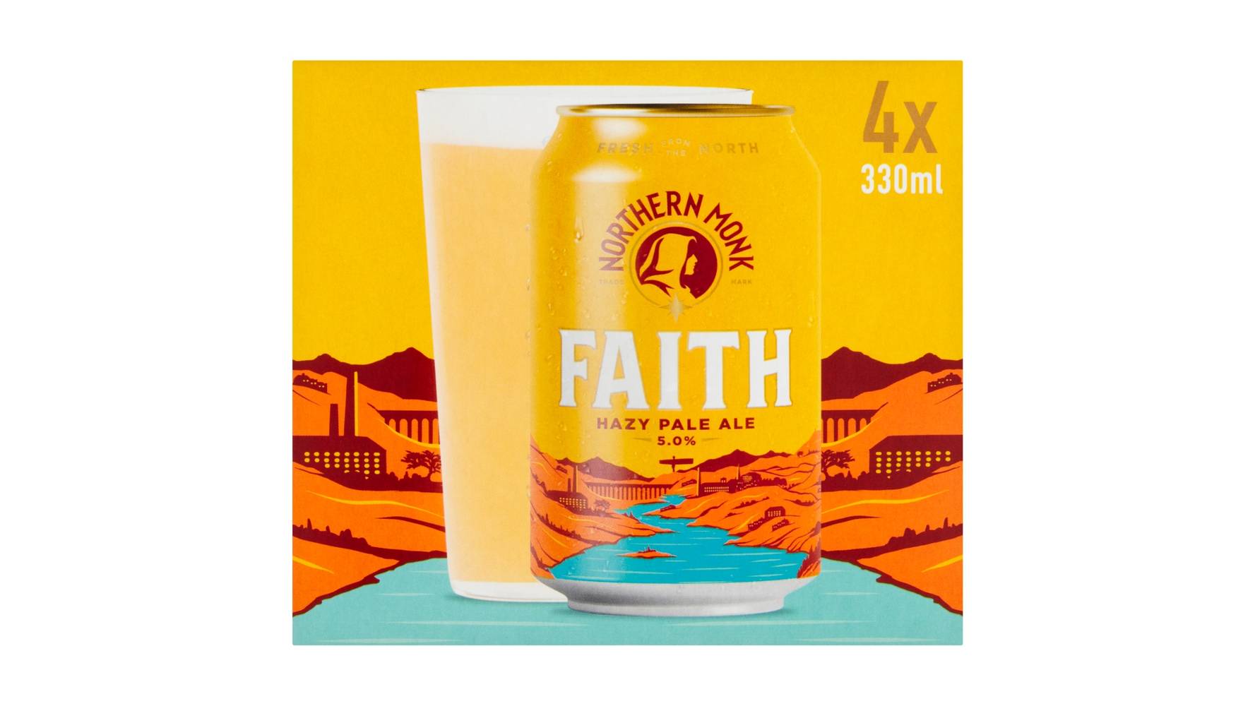 Northern Monk Faith Hazy Pale Ale Beer (4 pack, 330 ml)