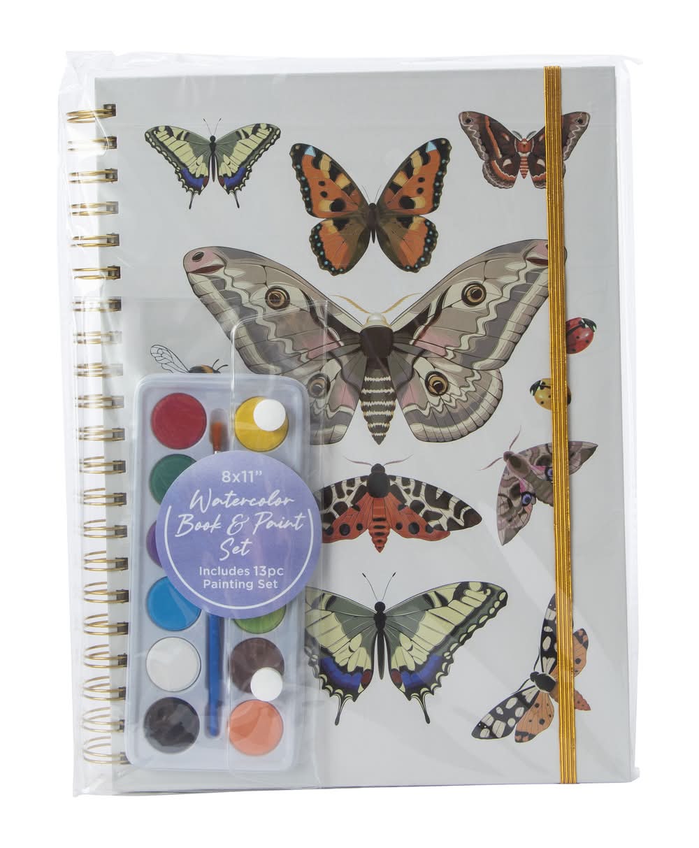 Watercolor Book & Paint Set Butterfly