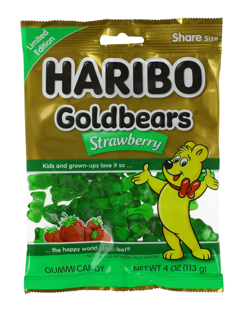 Haribo® Strawberry Goldbears® Gummi Candy 4oz Strawberry