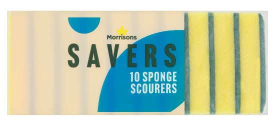 Morrisons Savers Sponge Scourers (10 pack)