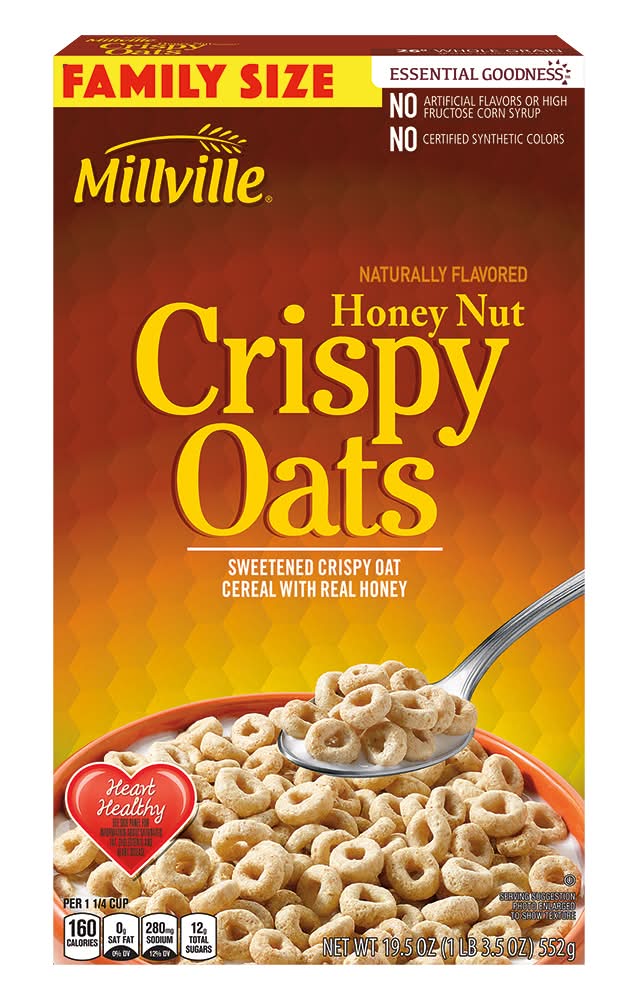 Millville Crispy Oats, Honey Nut (19.5 oz)