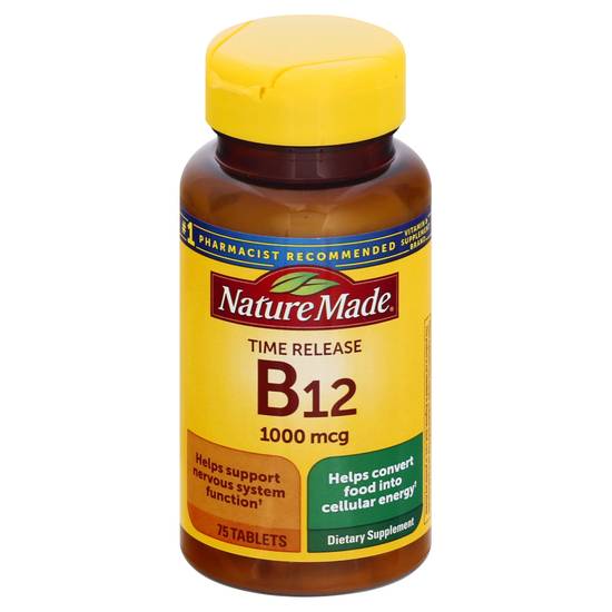 Nature Made Time Release Vitamin B12 Tablets 1000 Mcg (75 ct)