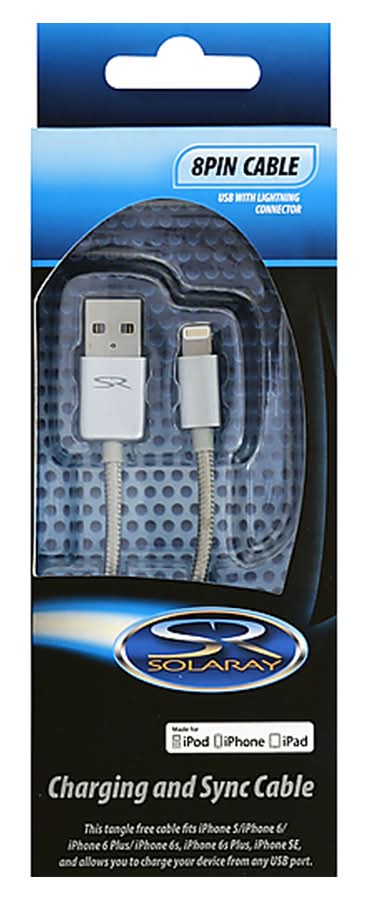 Solaray Charging and Sync Cable for IPhone IPAd IPod