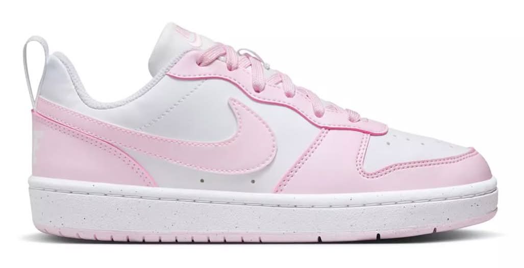 Nike Court Borough Low Recraft Sneaker - Kids' (White/Pink Medium - 6 Youth)