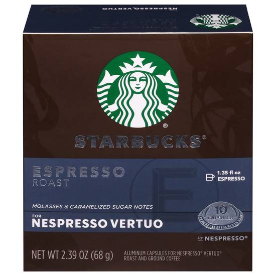 Starbucks Nespresso Vertuo Espresso Roast Coffee (2.39 oz)