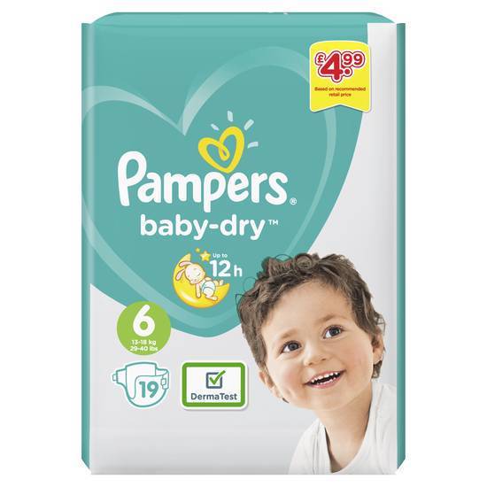 Pampers B/Drytaped S6 Pm4.99 4 * 19 S