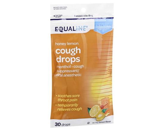 Equaline · Honey Lemon Menthol Cough Drops (30 drops)