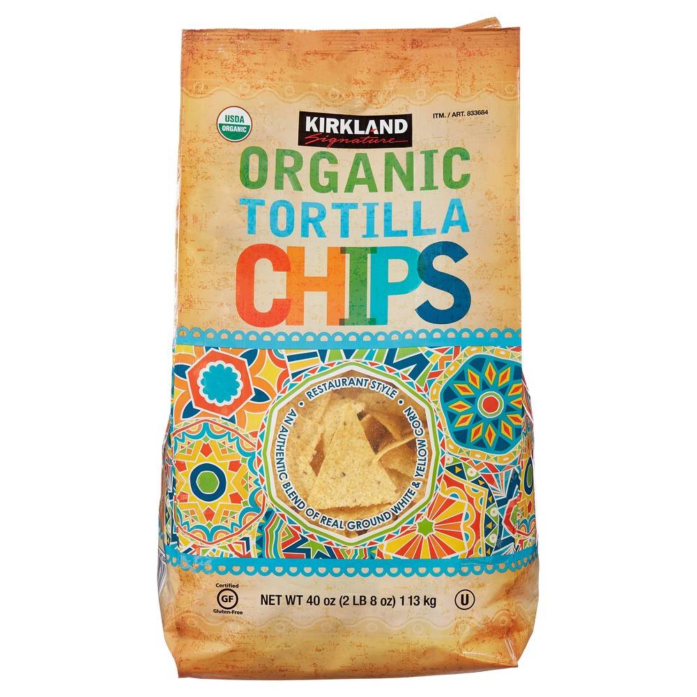 Kirkland Signature Organic White & Yellow Corn Tortilla Chips (2.5 lbs)