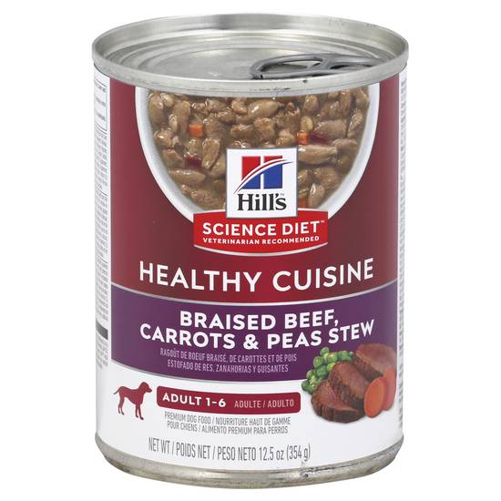 Hill's Science Diet Braised Beef Carrot and Peas Stew Dog Food