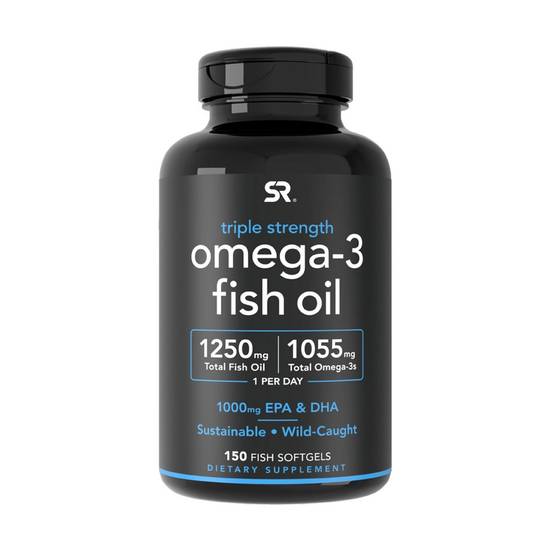 Sports Research Omega-3 Fish Oil Triple Strength (150 softgels)