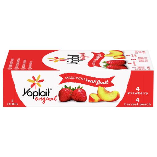 Yoplait Original Low Fat Yogurt (strawberry/harvest peach) (8 ct)