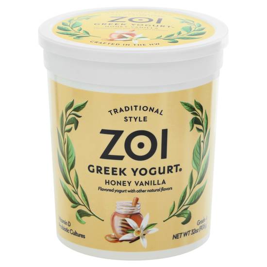 Zoi Honey Vanilla Traditional Style Greek Yogurt
