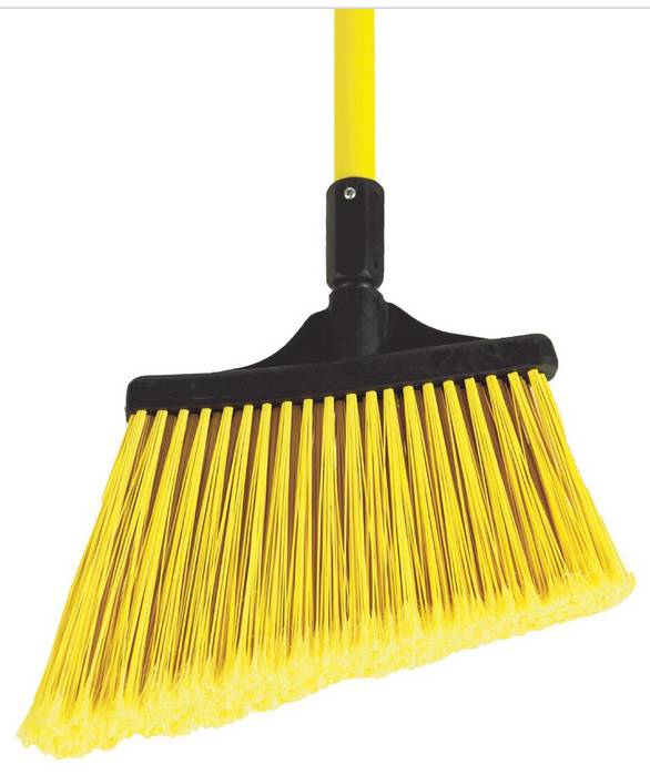 O-Cedar MaxiSweep Angle Broom, Yellow, Flagged