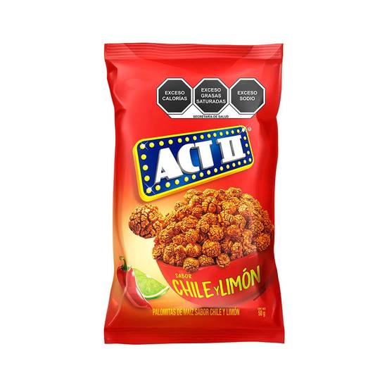 PALOMITAS ACT II CHILE LIMON 50g