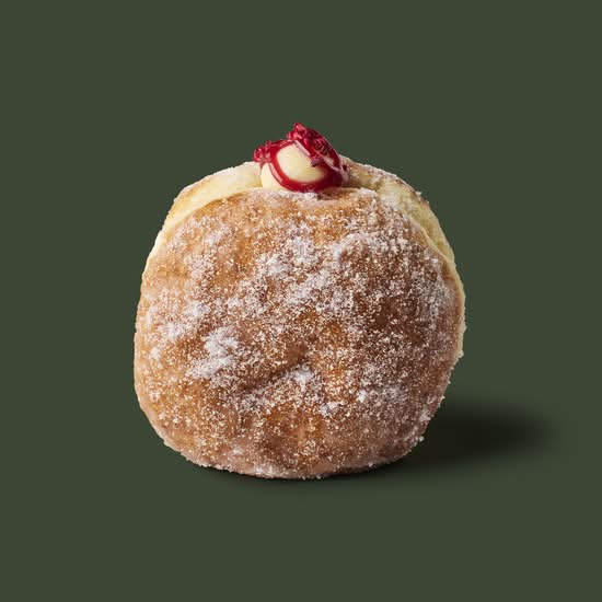 Raspberry Jam & Custard Doughnut