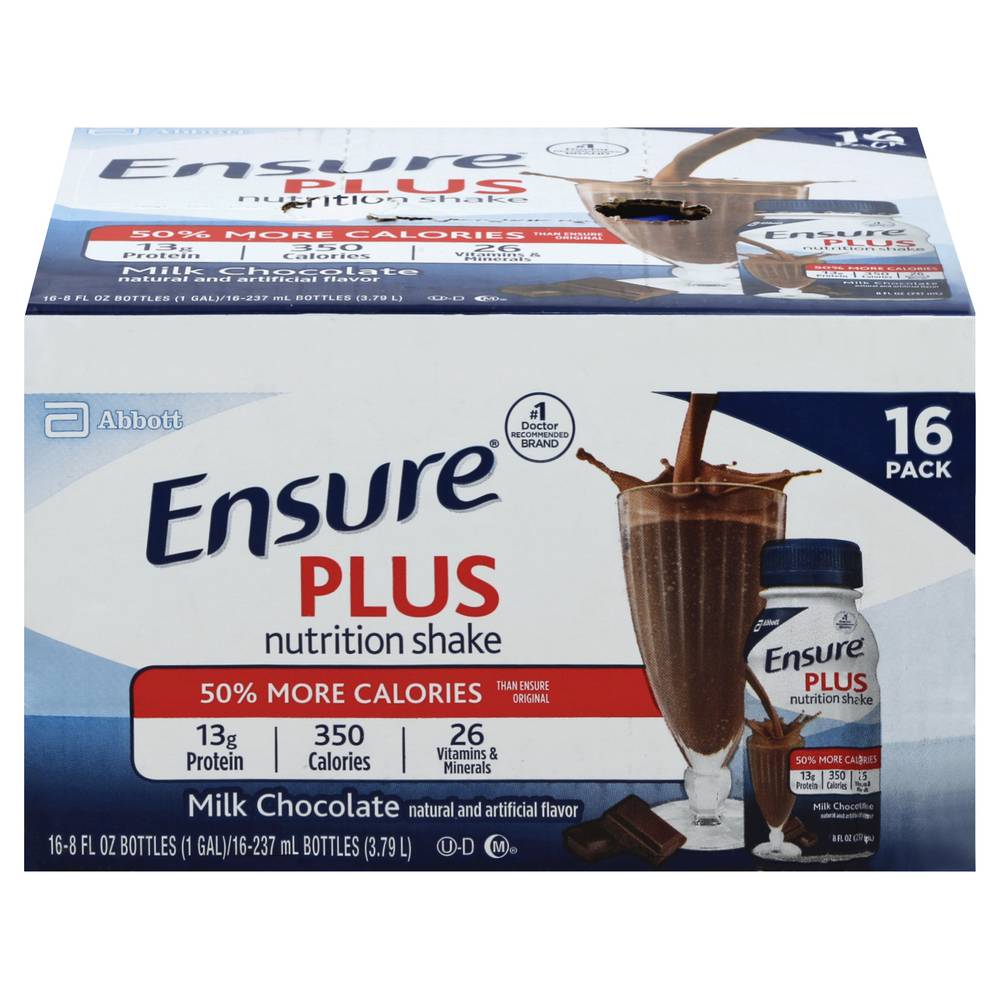 Ensure Plus Nutrition Chocolate Shake (16 x 8 fl oz)