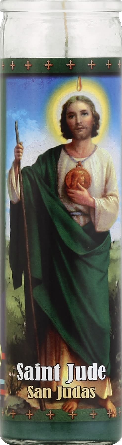 St. Jude Candle Company Saint Jude Candle, 8.2 inches, Green (1 lbs)