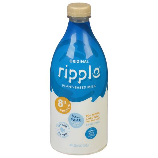 Ripple Original Dairy-Free Plant-Based Milk (48 fl oz)