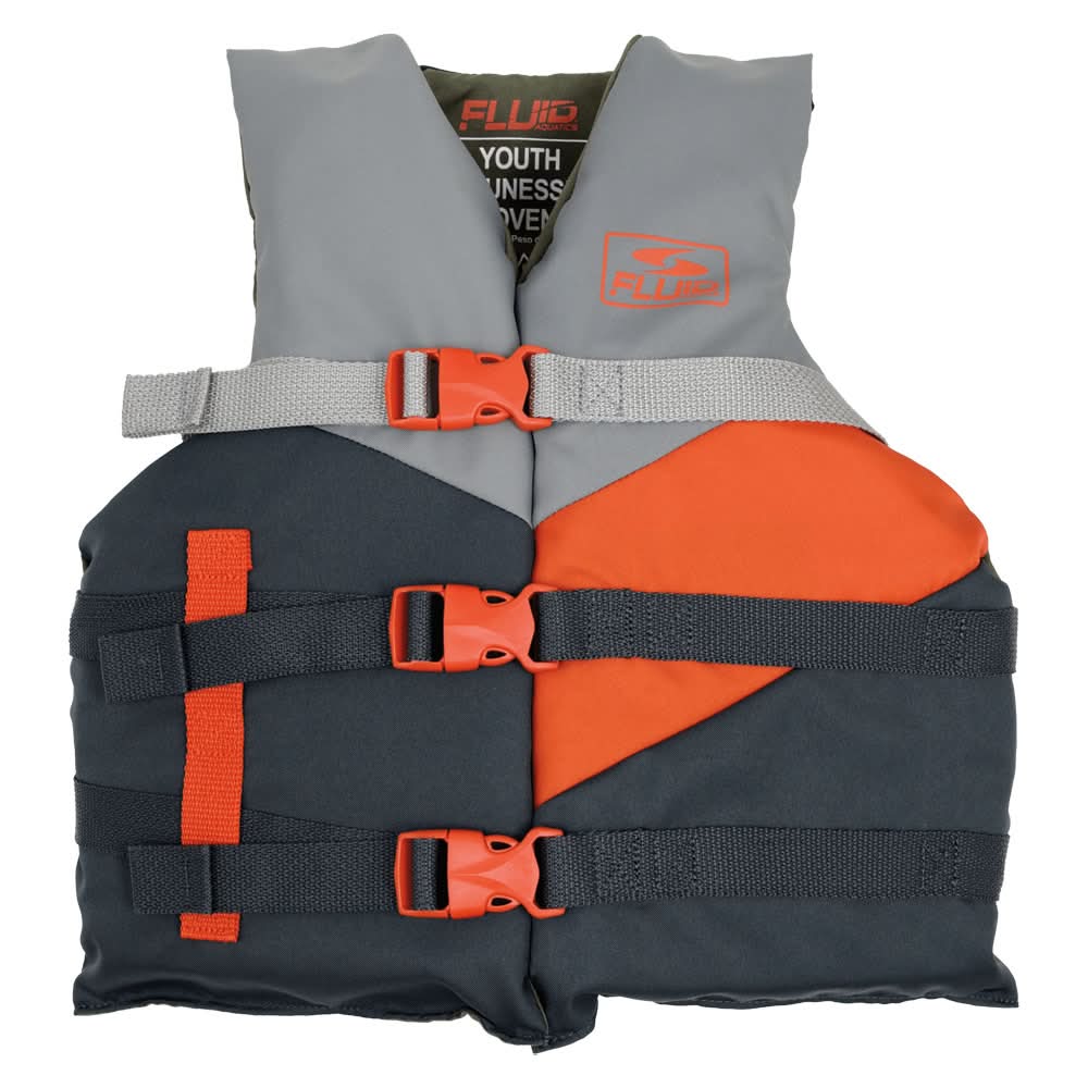Fluid Grey/Orange Life Vest, Youth