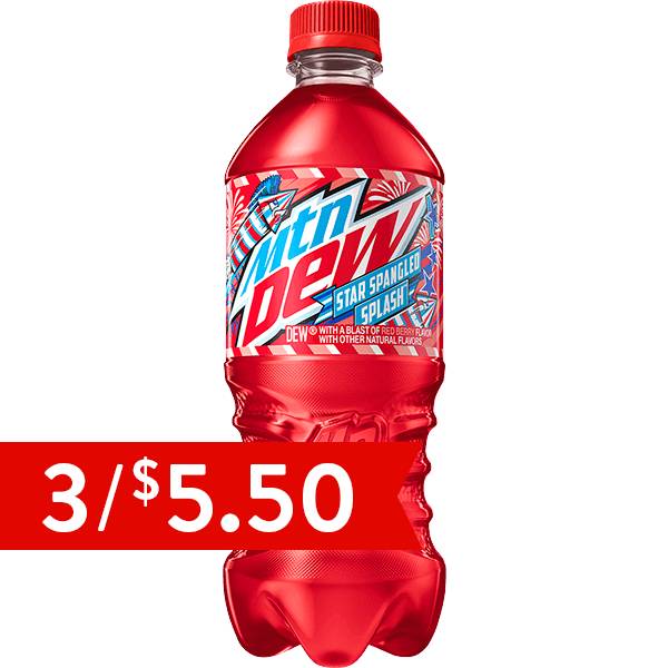 Mtn Dew Star Spangled Splash 20oz