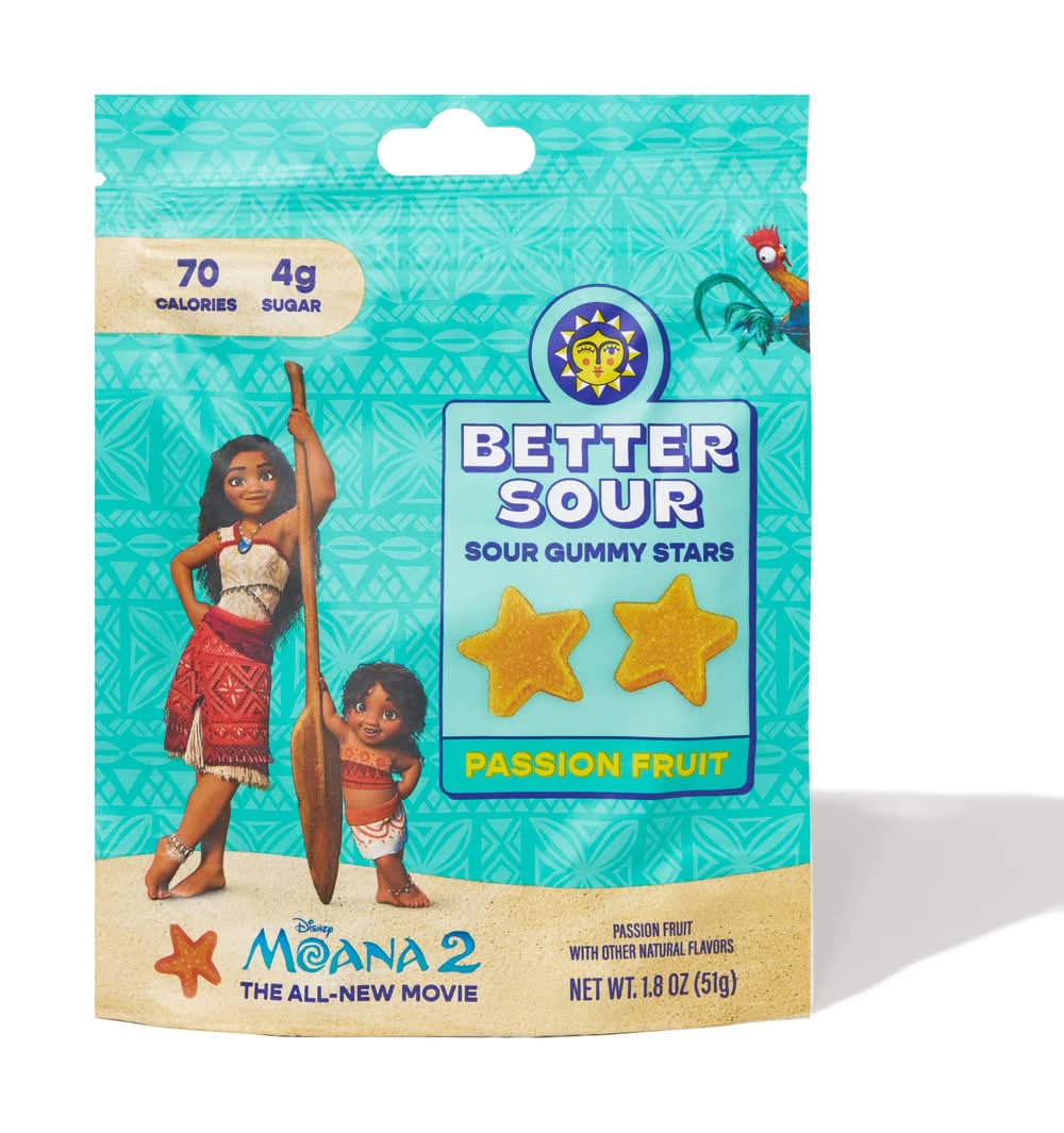 Better Sour Gummy Stars, Passionfruit (1.8 oz)