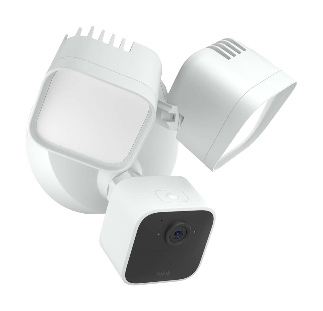 Blink - Wired Floodlight Camera - Smart security camera, 2600 lumens, HD live view, enhanced motion detection – 1 camera - White
