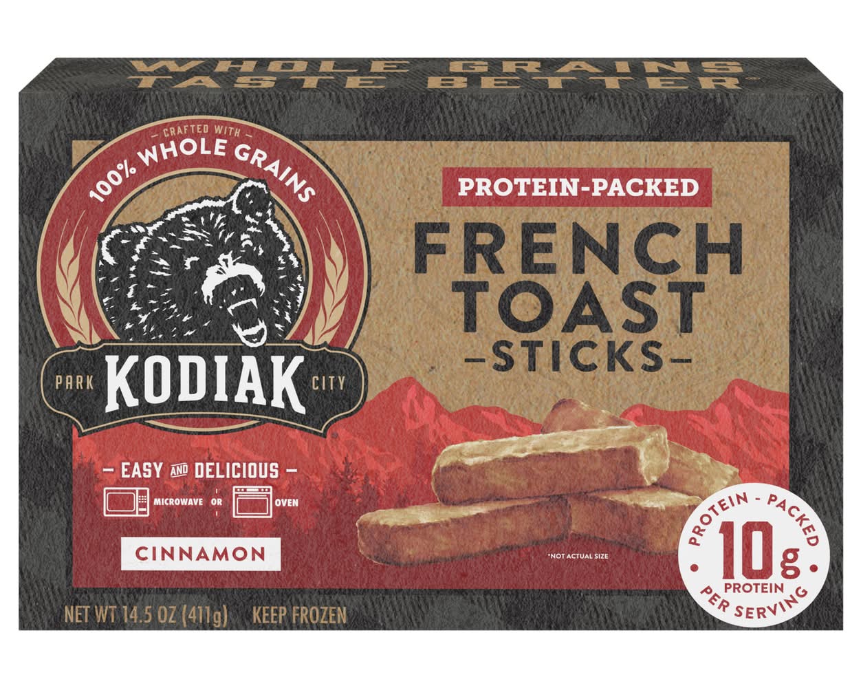 Kodiak Protein Packed French Toast Sticks, Cinnamon (14.5 oz)