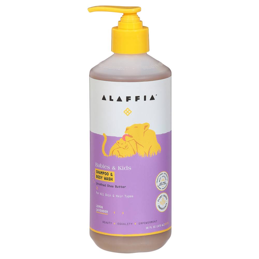 Alaffia Lemon & Lavender Shampoo & Body Wash For Babies & Kids