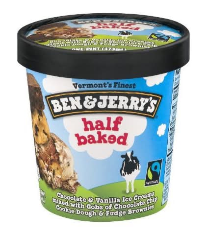 Ben & Jerry's Half Baked Ice Cream, Chocolate-Vanilla (17.5 oz)