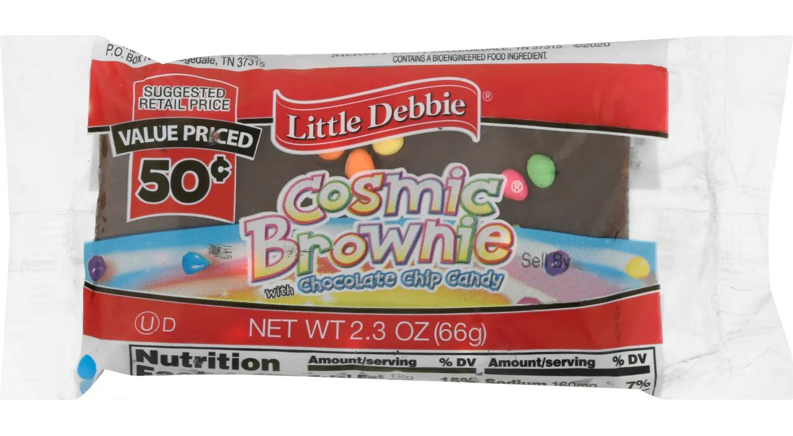 Little Debbie Cosmic Brownie with Chocolate Chip Candy