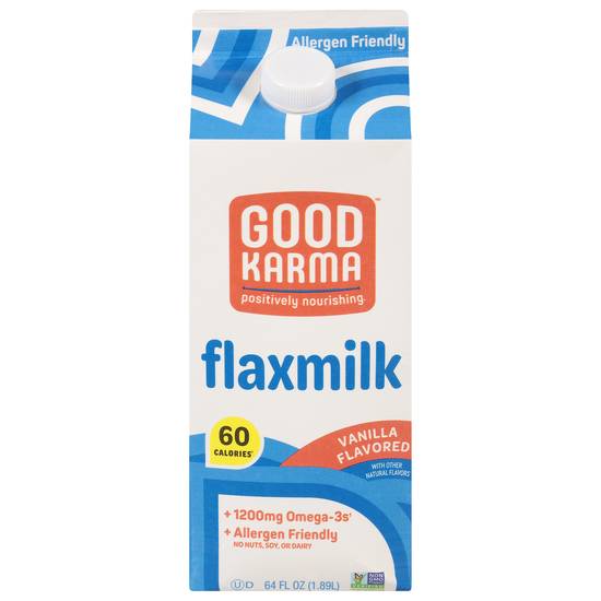 Good Karma Vanilla Flavored Flaxmilk (64 fl oz)